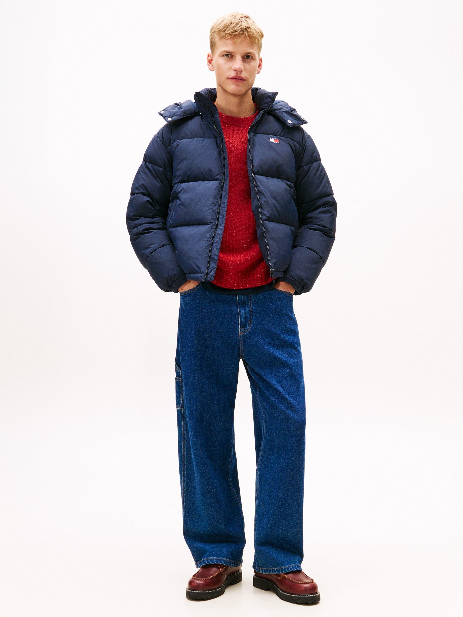 Product image 4 of 6, which shows Tommy Jeans Flag Logo Padded Jacket, Dark Night Navy, XS
