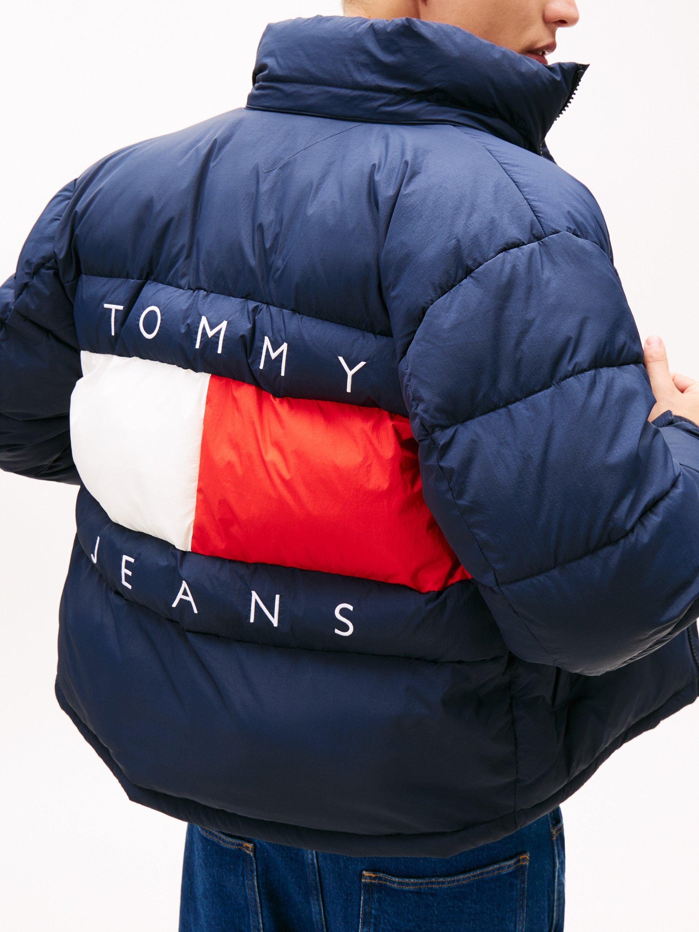Product image 5 of 6, which shows Tommy Jeans Flag Logo Padded Jacket, Dark Night Navy, XS