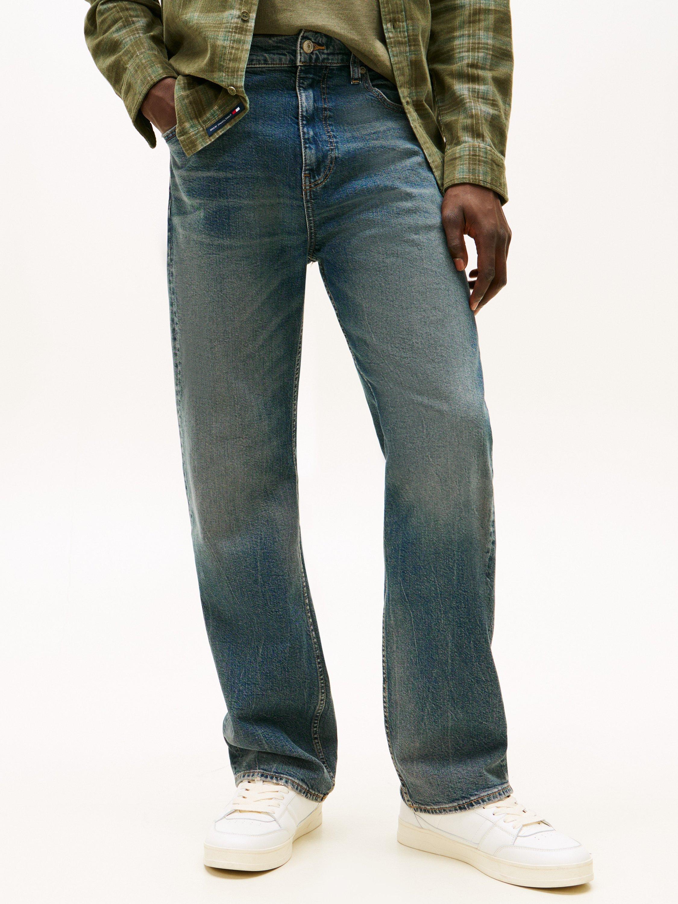 Product image 1 of 5, which shows Tommy Jeans Otis Regular Straight Fit Jeans, Medium Blue, W30/L30