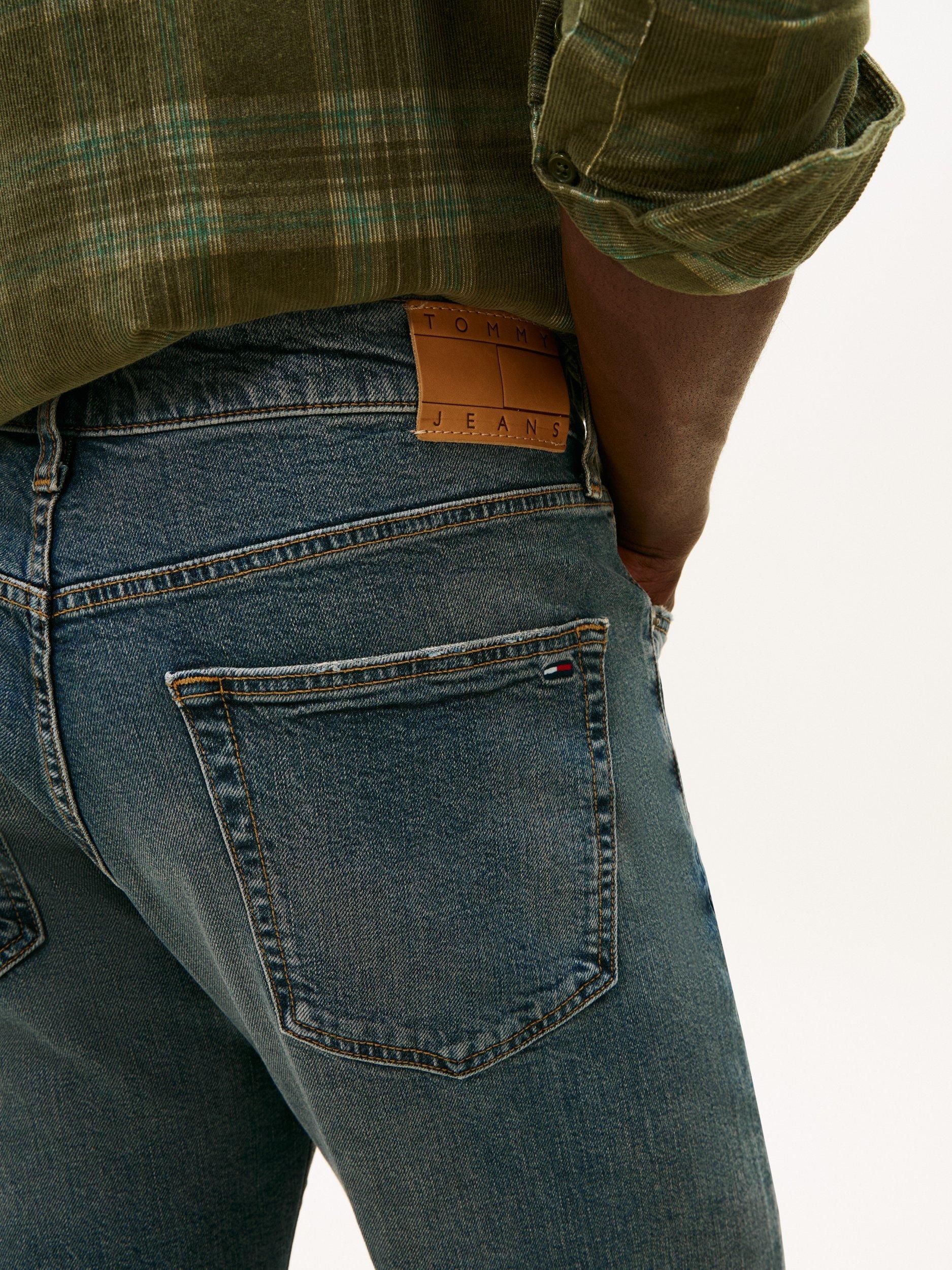 Product image 4 of 5, which shows Tommy Jeans Otis Regular Straight Fit Jeans, Medium Blue, W30/L30