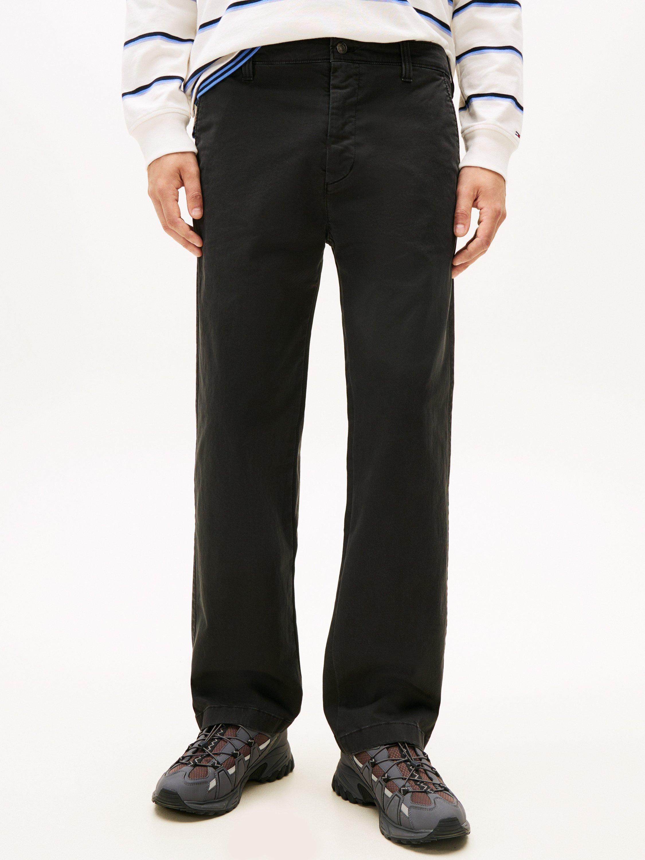 Product image 1 of 5, which shows Tommy Jeans Otis Straight Fit Chinos, Black, W30/L30