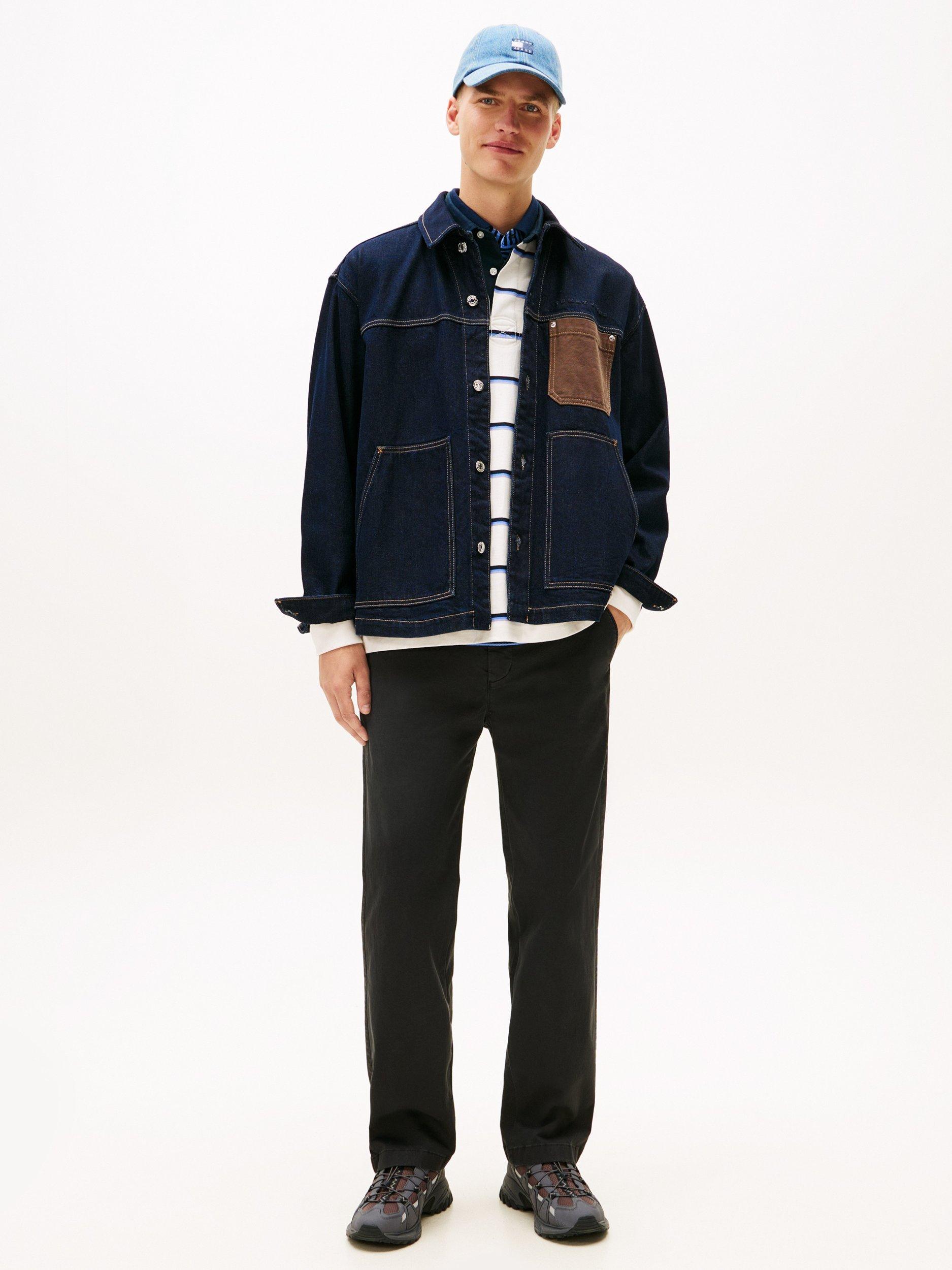 Product image 2 of 5, which shows Tommy Jeans Otis Straight Fit Chinos, Black, W30/L30