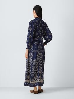 AND/OR Josie Floral Print Maxi Dress, Navy/White - view 2, Navy White