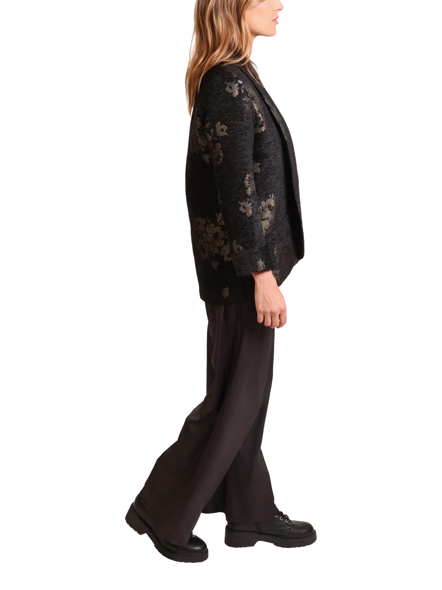 Product image 2 of 7, which shows Traffic People Divine Madness Boyfriend Jacket, Black, XS