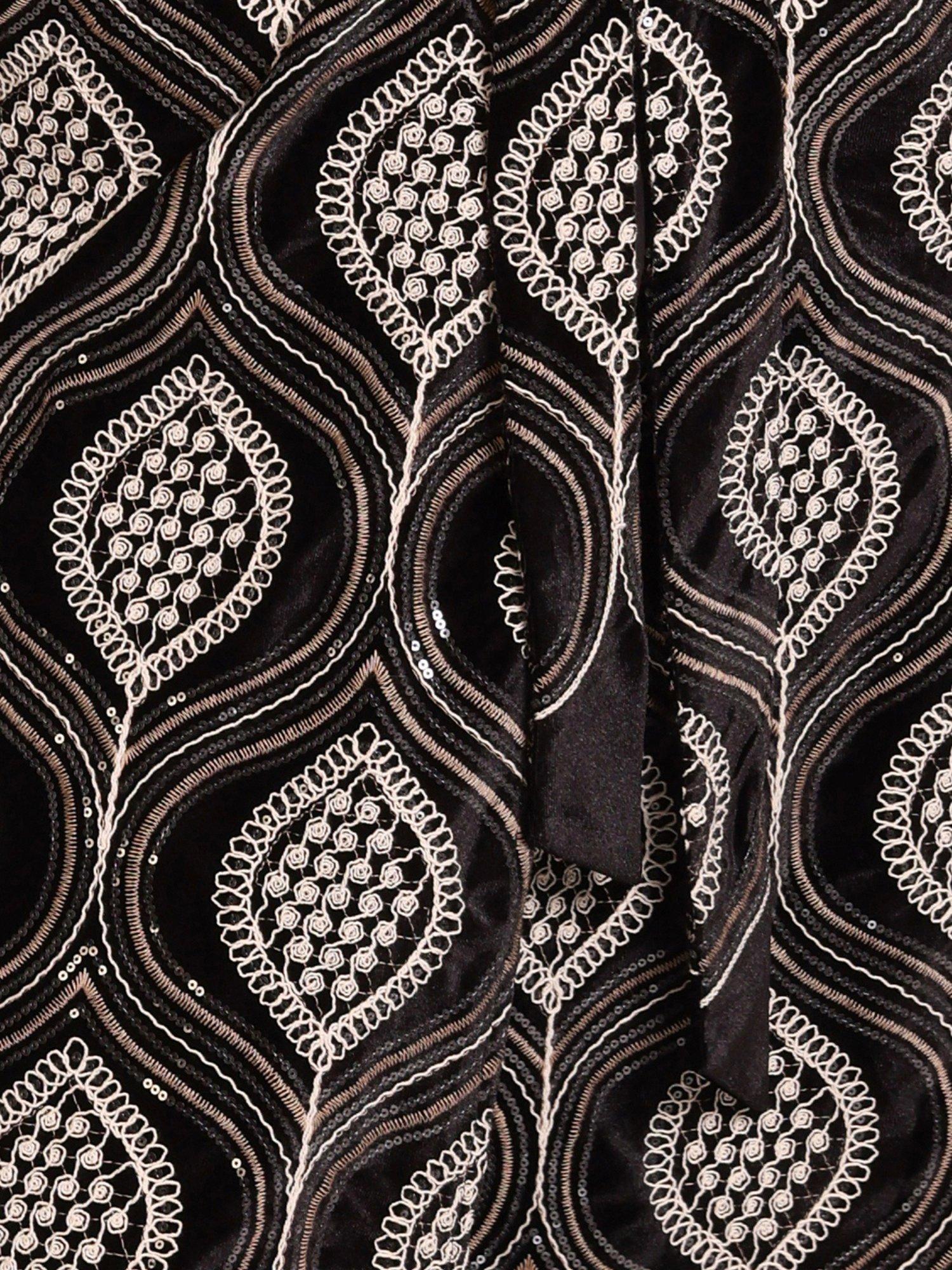 Product image 5 of 5, which shows Traffic People Love & Anarchy Embroidered Duster Coat, Black, XS