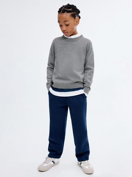 Mango Kids' Hugo Pure Cotton Sweatshirt, Medium Grey, Medium Grey