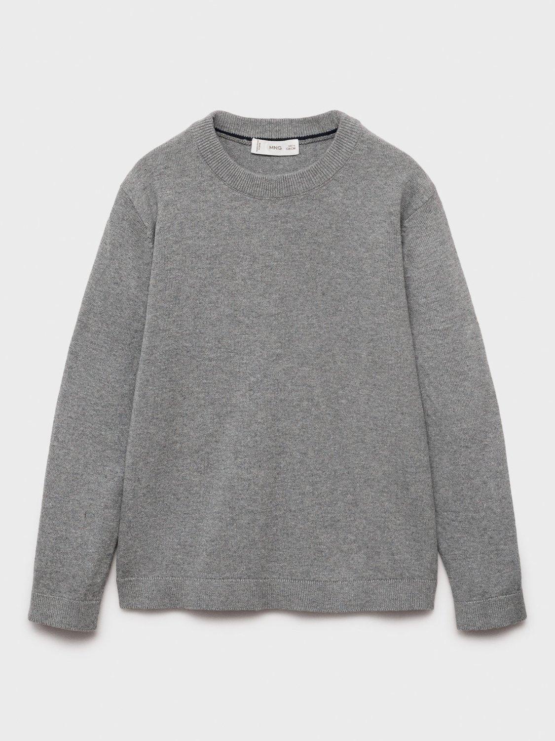 Product image 3 of 6, which shows Mango Kids' Hugo Pure Cotton Sweatshirt, Medium Grey, 11-12 years