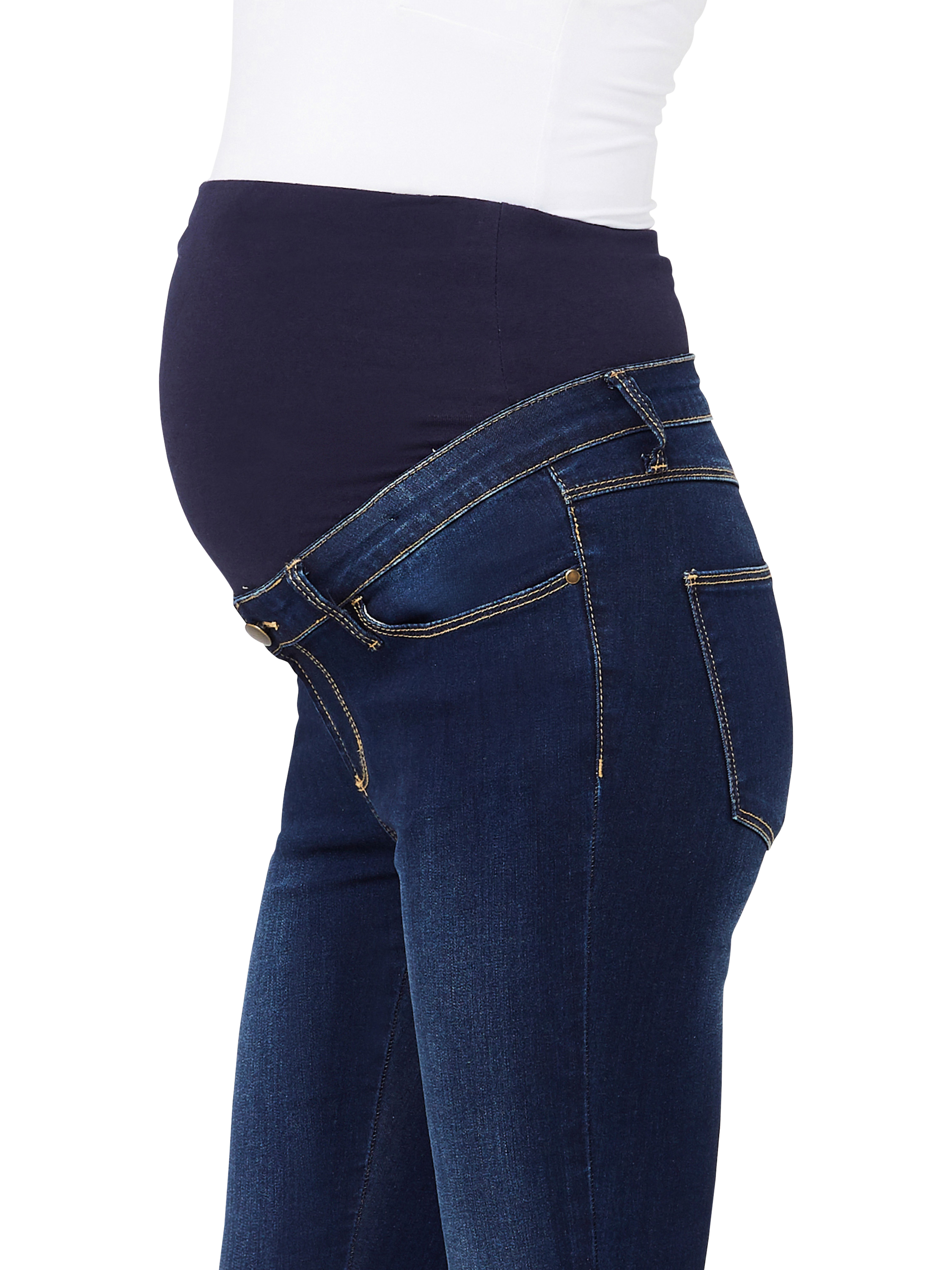 Product image 6 of 6, which shows Ripe Rebel Maternity Jeggings, Indigo, XS