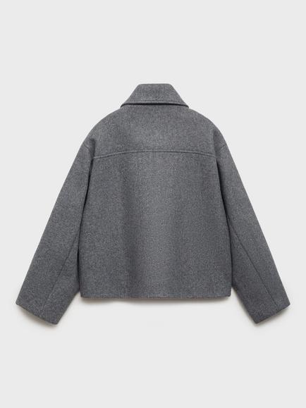 Mango Kids' Candy Long Sleeve Overcoat, Grey - view 2, Grey