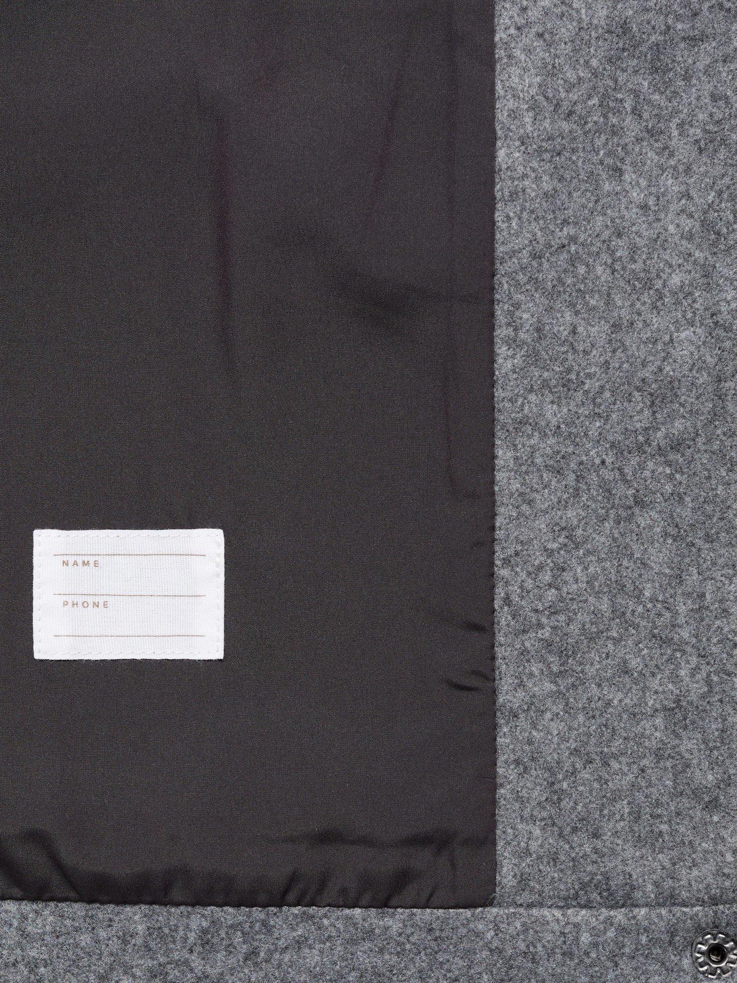 Product image 3 of 4, which shows Mango Kids' Candy Long Sleeve Overcoat, Grey, 10 years