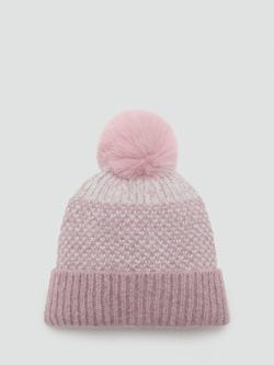 Mango Kids' Oslo Bobble Hat, Light Pink, Light Pink