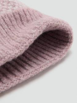 Mango Kids' Oslo Bobble Hat, Light Pink - view 2, Light Pink