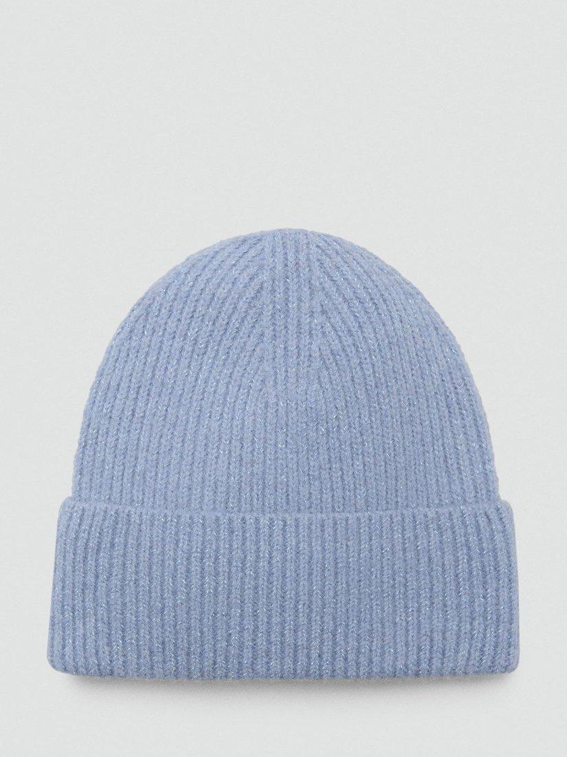 Product image 1 of 4, which shows Mango Kids' Transpa Hat and Scarf Set, Light Blue, M