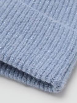 Mango Kids' Transpa Hat and Scarf Set, Light Blue - view 2, Light Blue