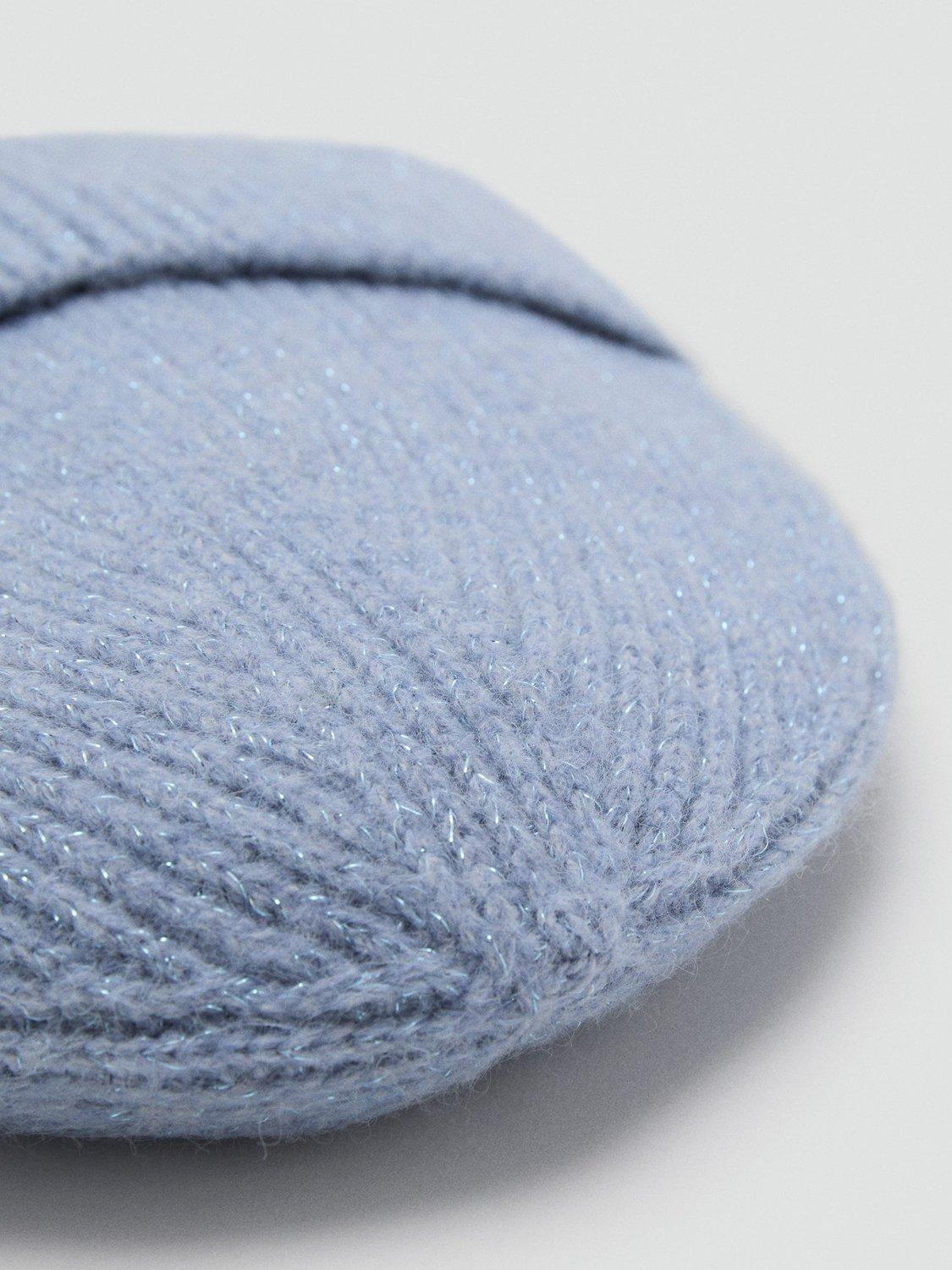 Product image 3 of 4, which shows Mango Kids' Transpa Hat and Scarf Set, Light Blue, M