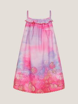 Monsoon Kids' Ombre Seashell Print Sundress, Pink - view 2, Pink