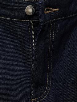 Mango Ona Pleat Wide Leg Jeans, Navy - view 2, Navy