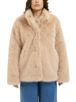 Smith & Soul Regular Fit Faux Fur Jacket, Camel, Camel