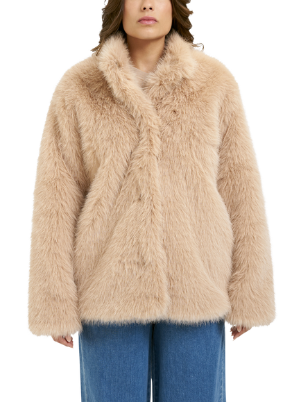 Smith & Soul Regular Fit Faux Fur Jacket, Camel, Camel