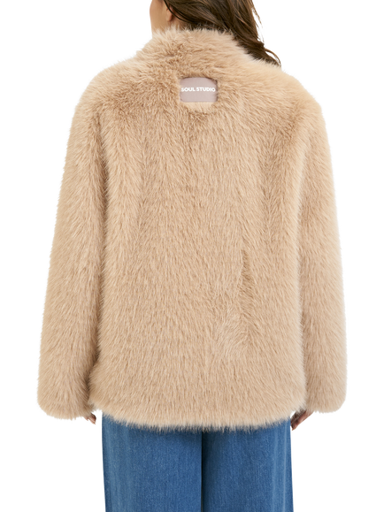 Smith & Soul Regular Fit Faux Fur Jacket, Camel - view 2, Camel