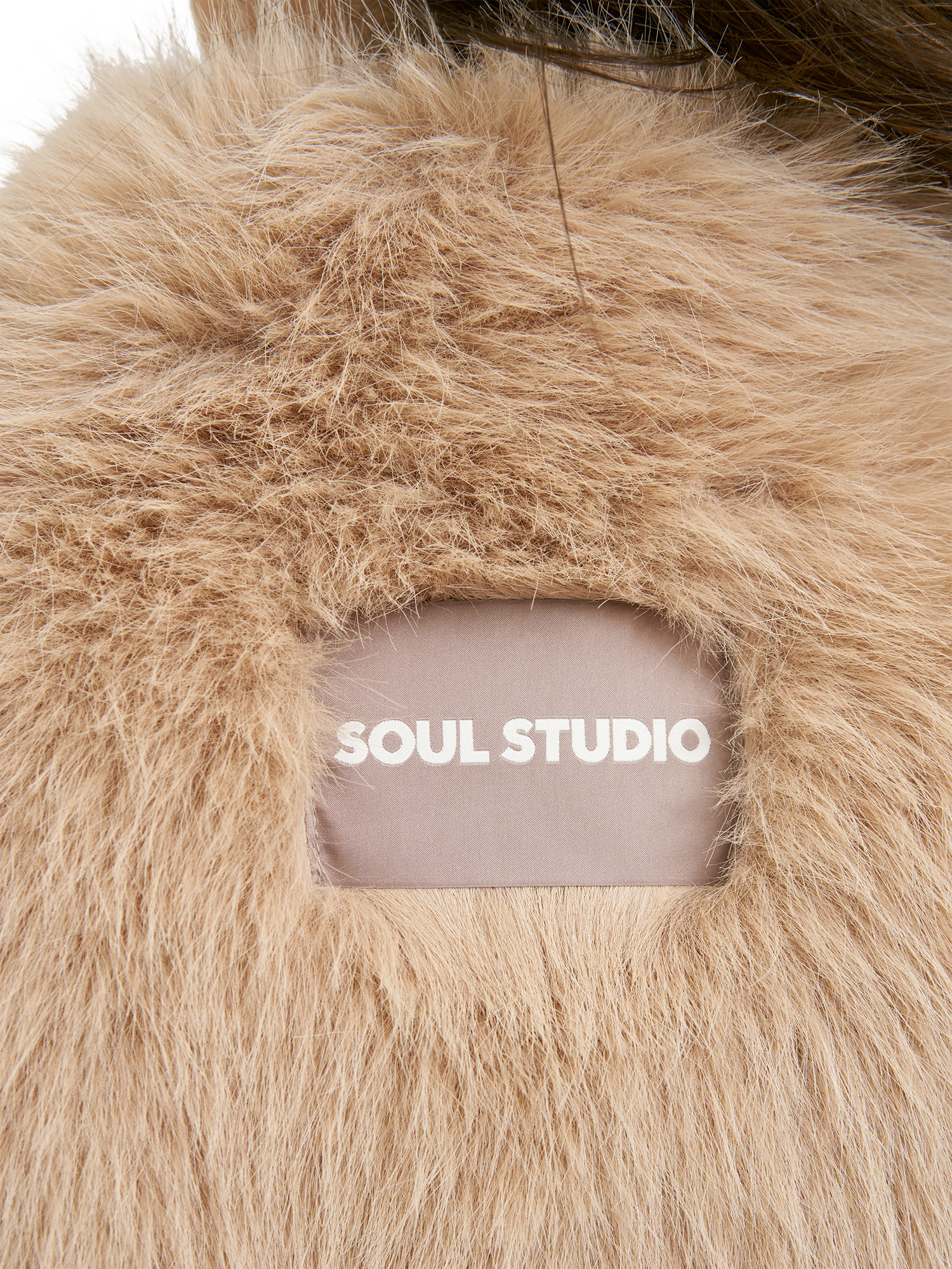 Product image 4 of 8, which shows Smith & Soul Regular Fit Faux Fur Jacket, Camel, XS