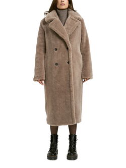 Smith & Soul Teddy Faux Fur Coat, Taupe, Taupe