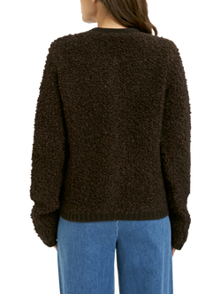 Smith & Soul Boucle Knit Cardigan, Chocolate - view 2, Chocolate