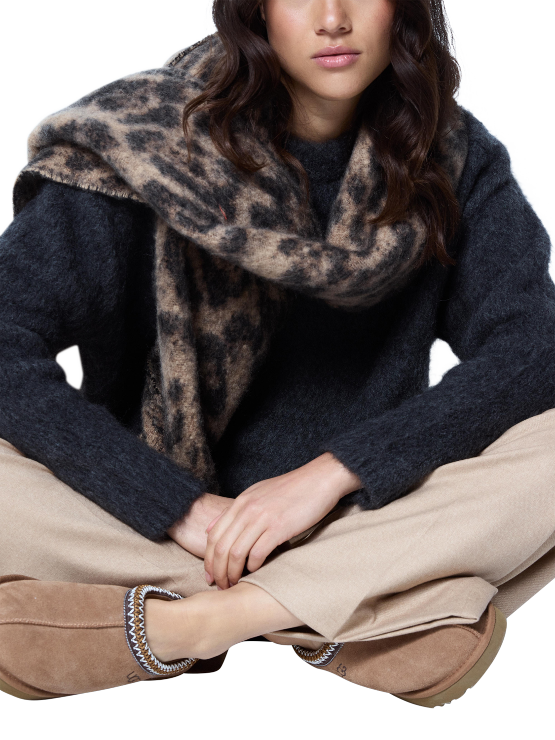 Product image 4 of 4, which shows Smith & Soul Double Pleat Wide Leg Trousers, Camel, XS