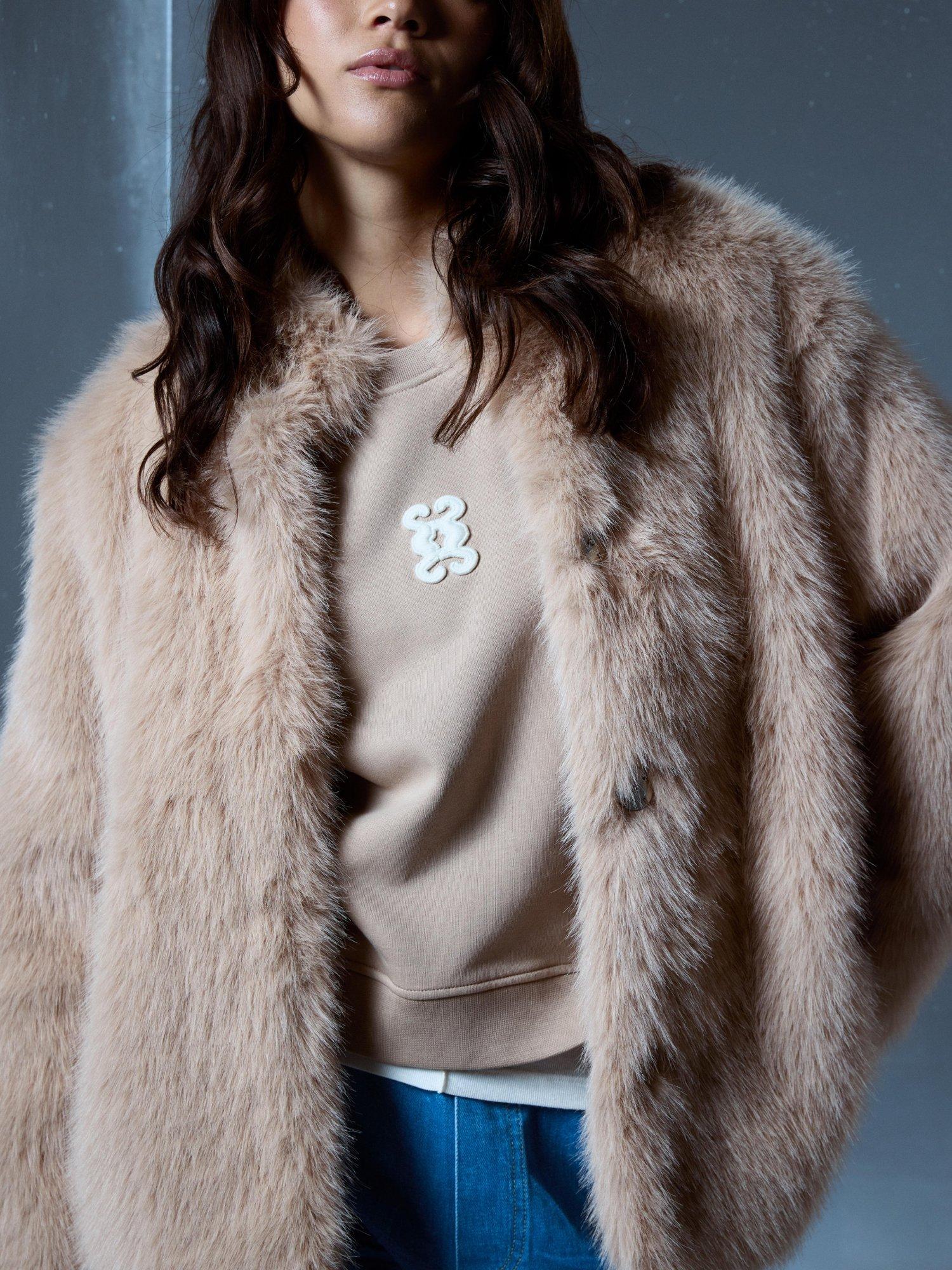 Product image 6 of 6, which shows Smith & Soul Badge Oversized Sweatshirt, Camel, XS