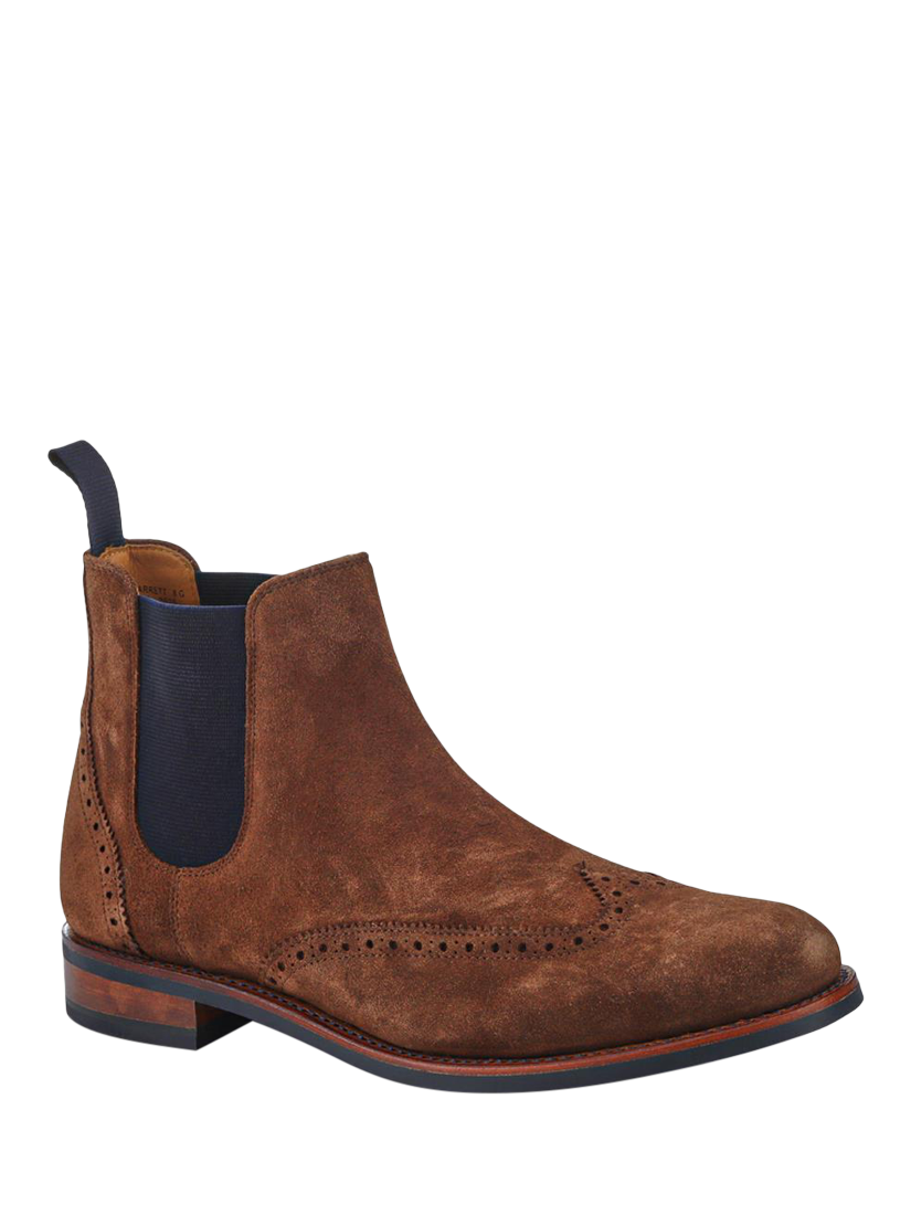 Product image 2 of 5, which shows Jones Bootmaker Barrett Suede Chelsea Boots, Brown, 6