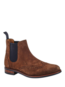 Jones Bootmaker Barrett Suede Chelsea Boots - view 2, Brown