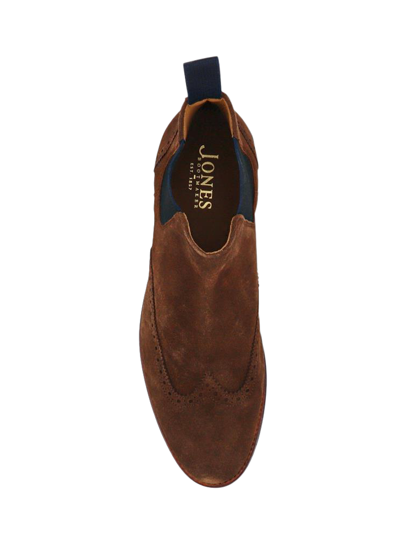 Product image 4 of 5, which shows Jones Bootmaker Barrett Suede Chelsea Boots, Brown, 6