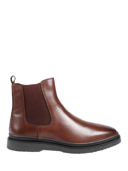 Jones Bootmaker Gregory Warm Lined Leather Chelsea Boots, Dark Brown, Dark Brown