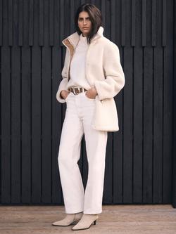 Mint Velvet Borg Parka Coat, White Ivory - view 2, White Ivory