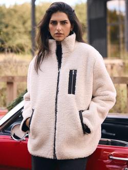 Mint Velvet Borg Quilted Jacket, Natural, Natural