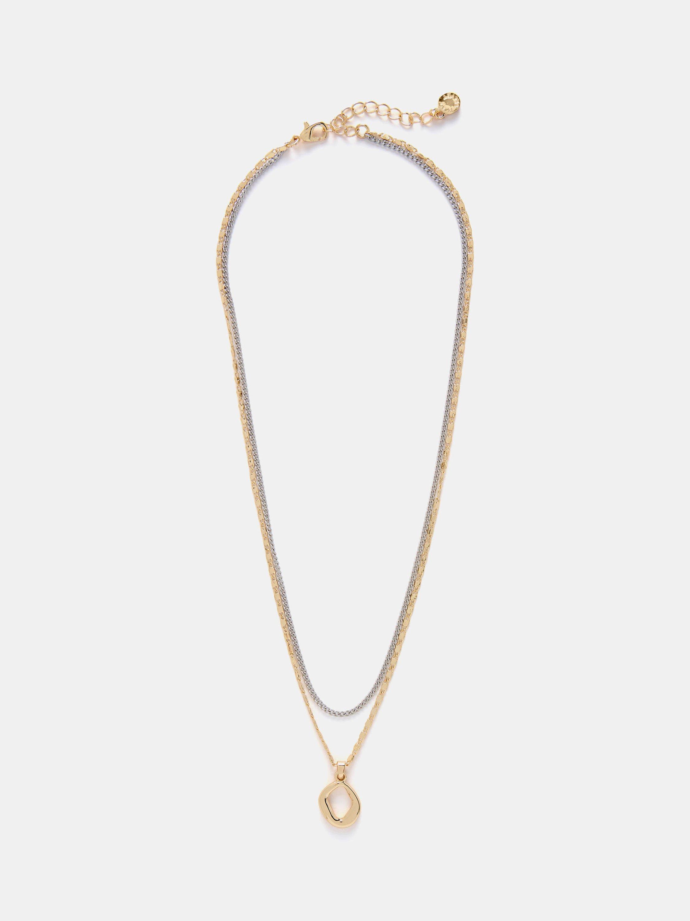 Product image 1 of 3, which shows Mint Velvet Layered Necklace, Gold/Silver