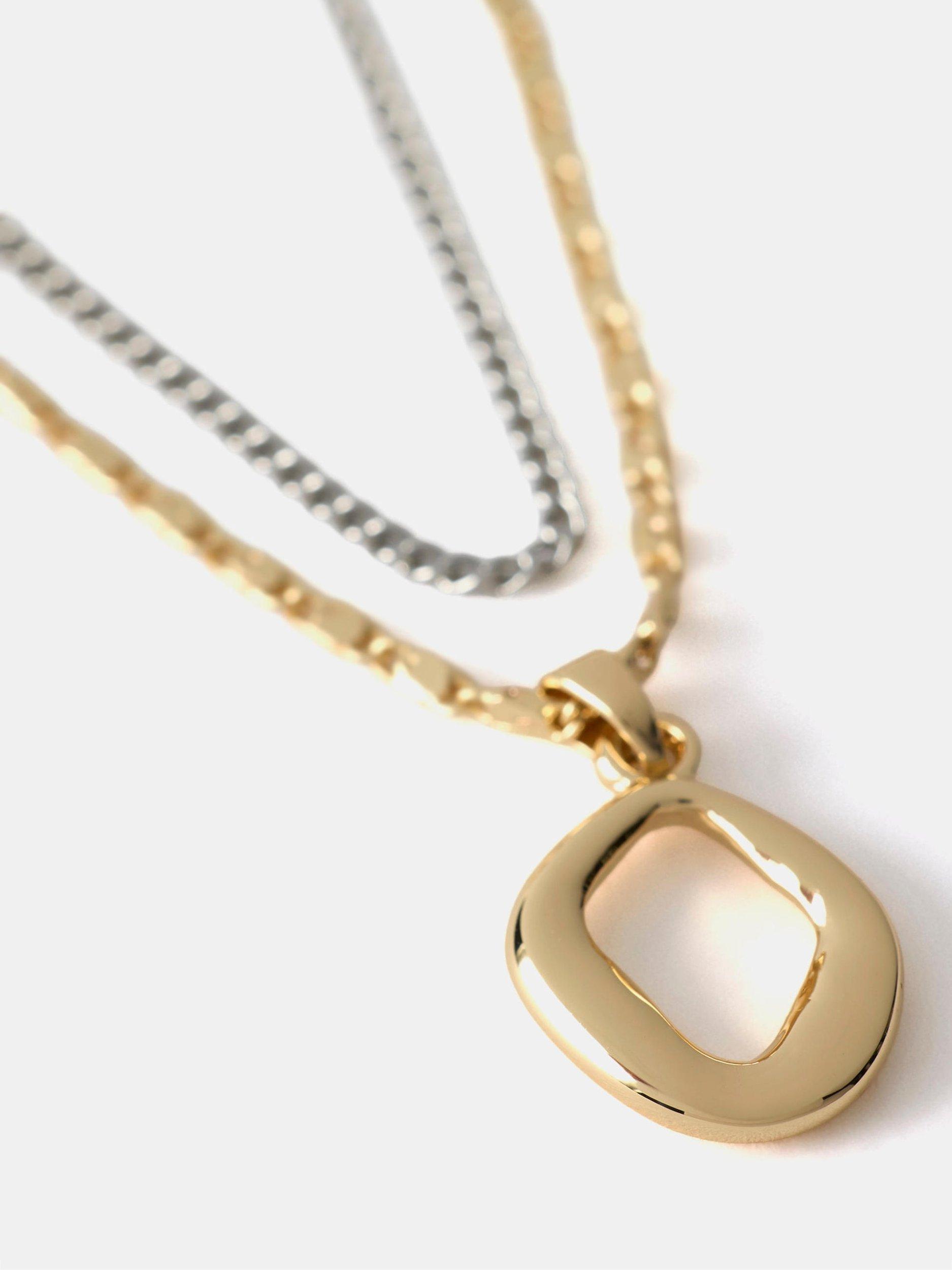 Product image 3 of 3, which shows Mint Velvet Layered Necklace, Gold/Silver