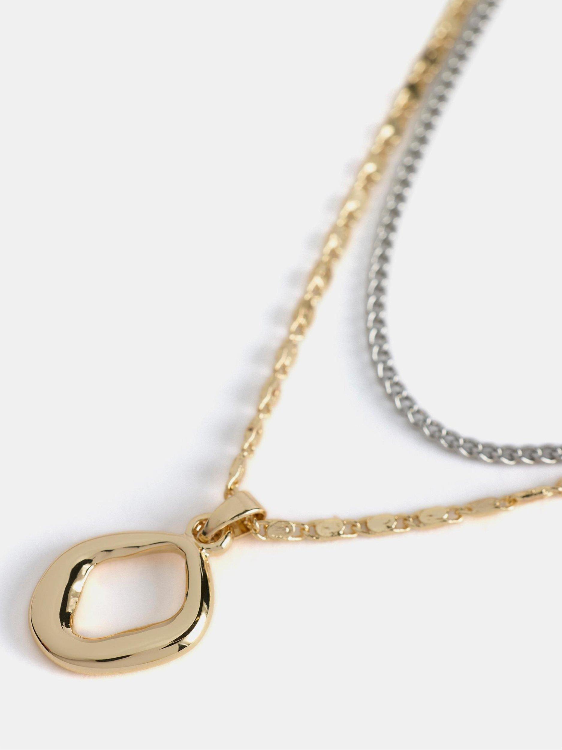 Product image 2 of 3, which shows Mint Velvet Layered Necklace, Gold/Silver