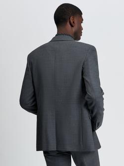 Ben Sherman Slim Fit Crepe Stripe Twill Suit Jacket, Charcoal - view 2, Charcoal