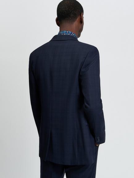 Ben Sherman Slim Fit Wool Rich Tonal Check Suit Jacket, Navy - view 2, Navy
