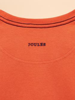 Joules Kids' Jack Cotton Long Sleeve Polar Bear Top, Orange - view 2, Orange