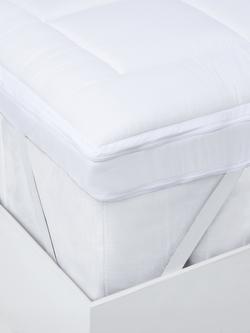 John Lewis Memory Foam Mattress Topper, White