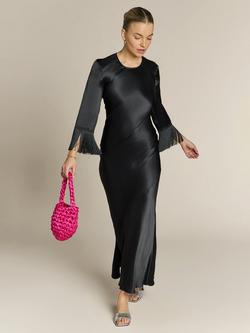 Rewritten Dolly Fringe Cuff Dress, Black, Black