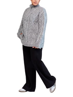 Lovall Winter Wide Leg Trousers, Black - view 2, Black