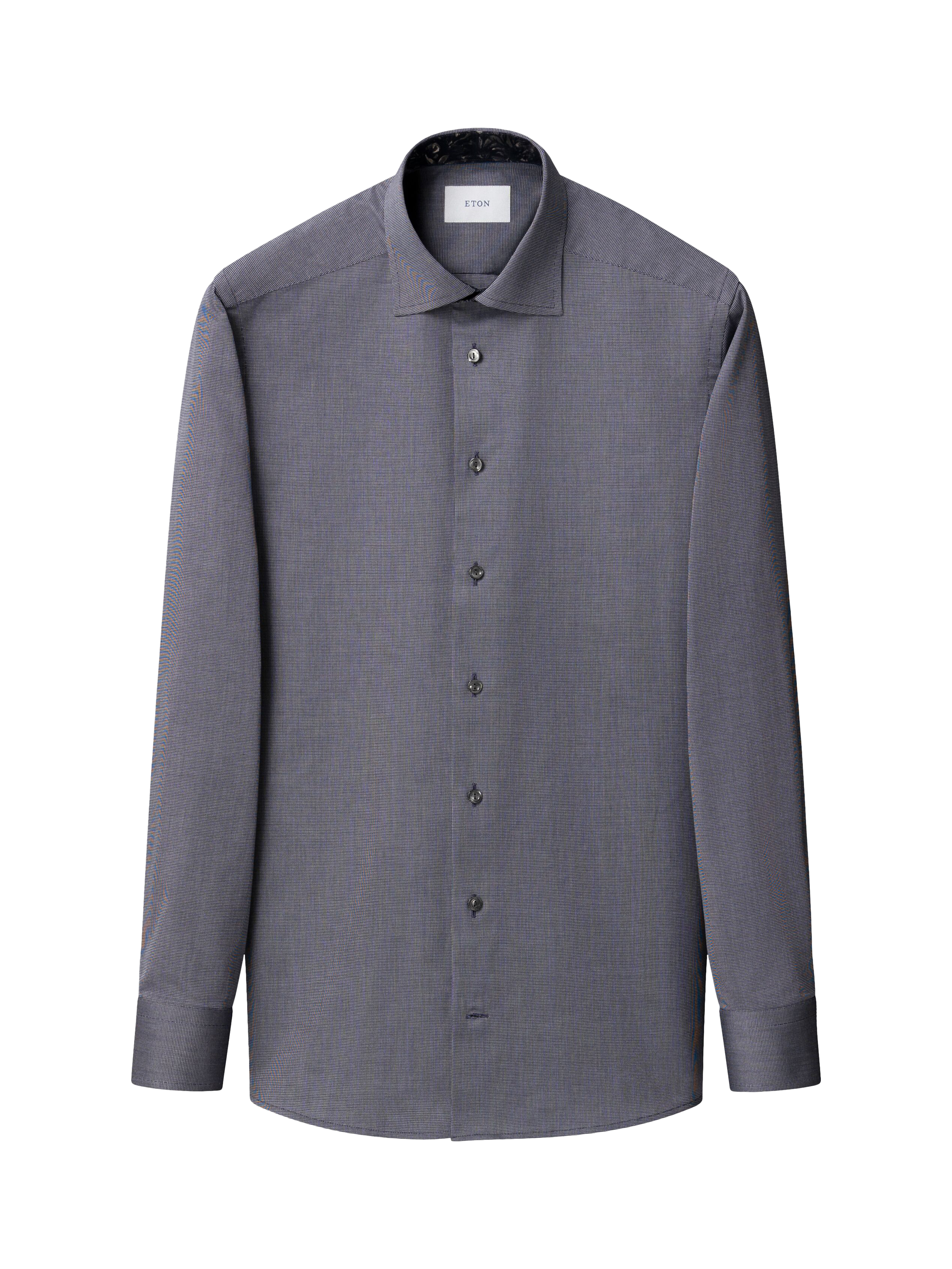 Product image 1 of 4, which shows Eton Cotton Wrinkle-Free Twill Regular Fit Shirt, Grey, 15
