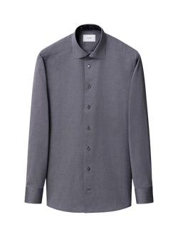 Eton Cotton Wrinkle-Free Twill Regular Fit Shirt, Grey