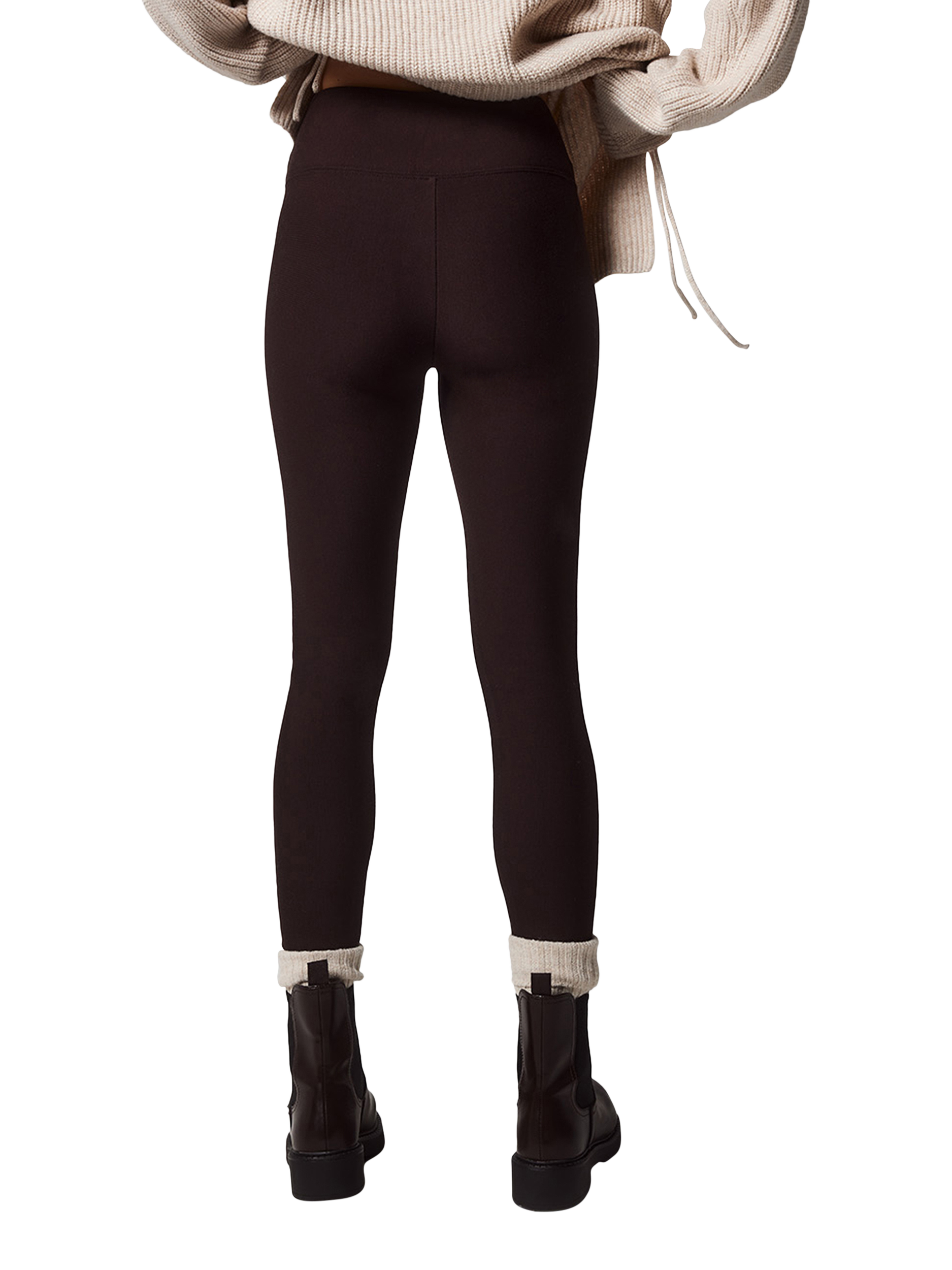 Product image 2 of 5, which shows Lovall Winter High Rise Leggings, Espresso Brown, 6