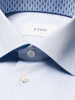 Eton Cotton Twill Regular Fit Wrinkle-Resistant Shirt, Light Blue - view 2, Light Blue