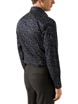 Eton Cotton Twill Wrinkle-Free Regular Fit Floral Shirt, Brown - view 2, Brown