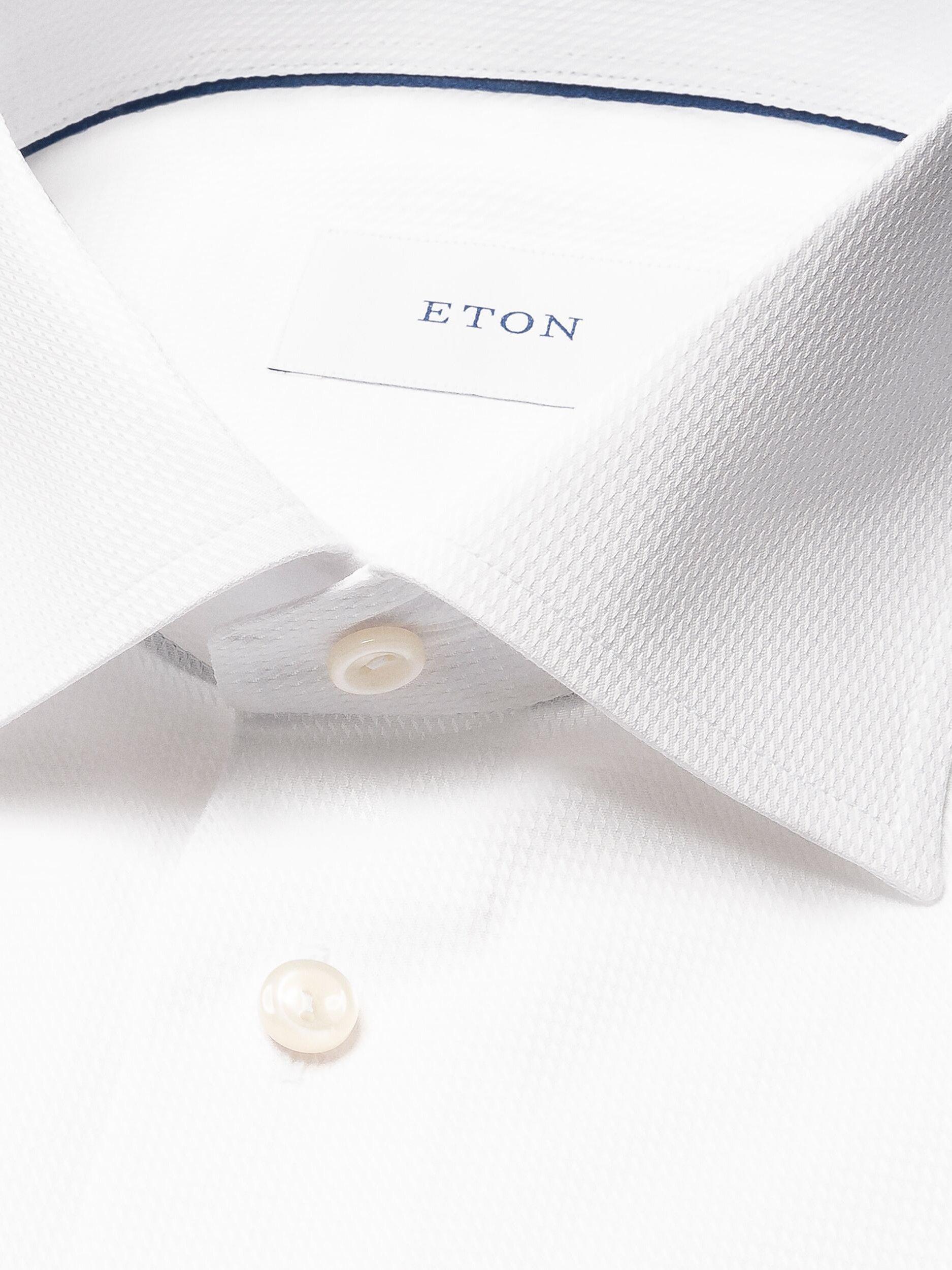 Product image 2 of 4, which shows Eton Regular Fit Cotton Dobby Shirt, White, 14.5